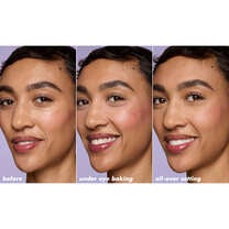 Before and After Set It Bright Color Correcting And Brightening Powder After Baking and Setting